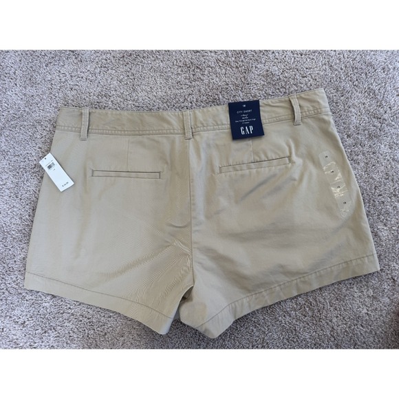 Gap City Short Womens 18 Khaki Tan Mid Rise Chino Shorts NWT 3 Inch Inseam - Picture 8 of 13